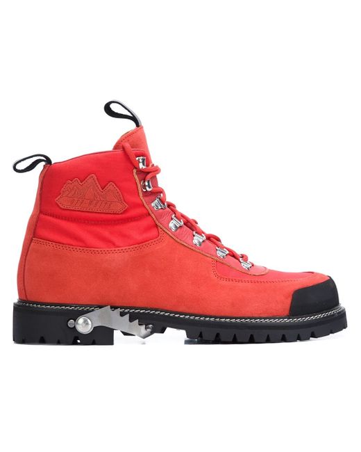  Off  white  c o virgil abloh king Cordura Boots in Red for 