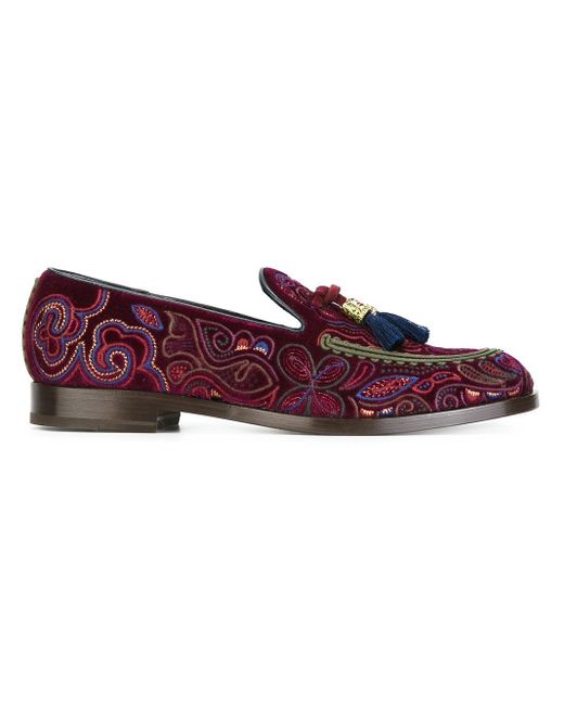 Fratelli rossetti Embroidered Loafers | Lyst