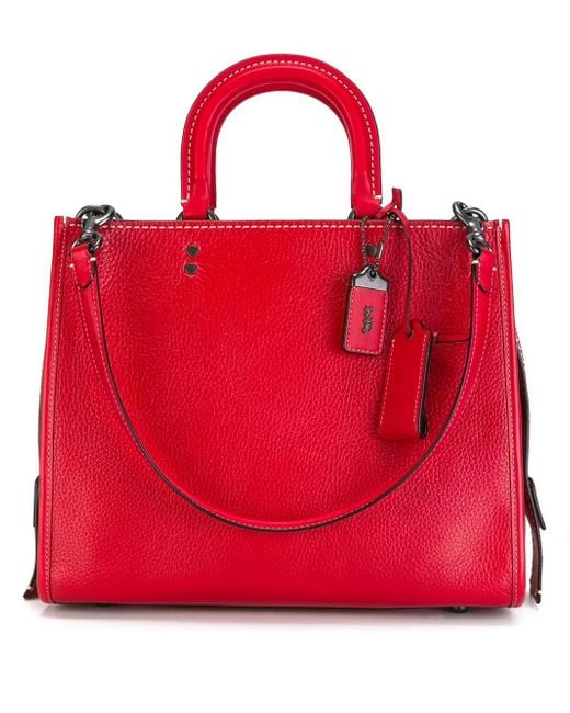 Coach 'rogue' Tote in Red | Lyst