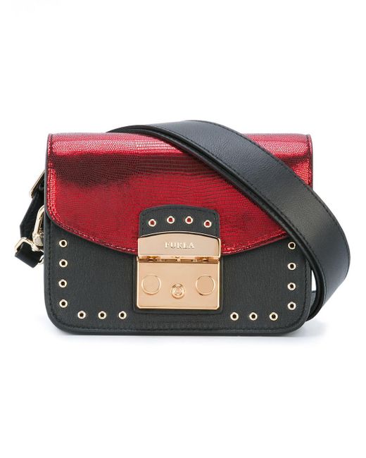 furla two tone shoulder bag in lyst furla two tone shoulder bag in lyst