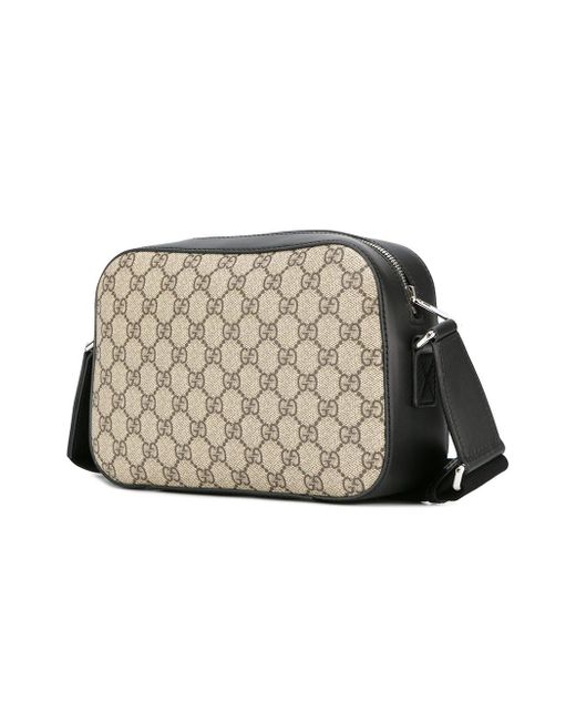 Gucci Gg Supreme Shoulder Bag in Brown for Men | Lyst