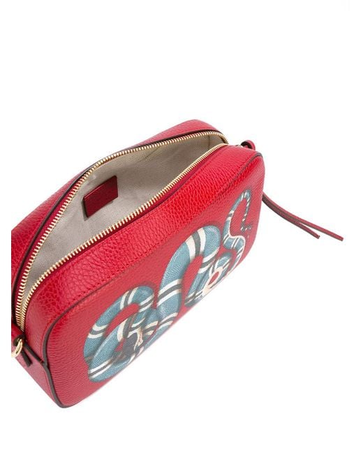 Gucci - Kingsnake Print Messenger Bag - Women - Calf Leather - One Size in Red | Lyst