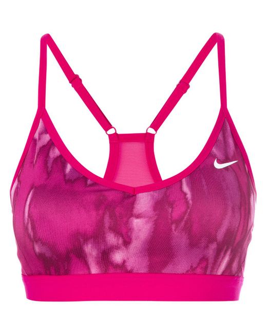 Nike Tie Dye Sports Bra in Pink | Lyst
