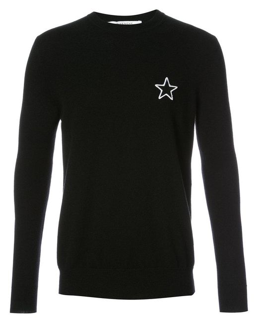 Givenchy Star Motif Jumper in Black for Men | Lyst