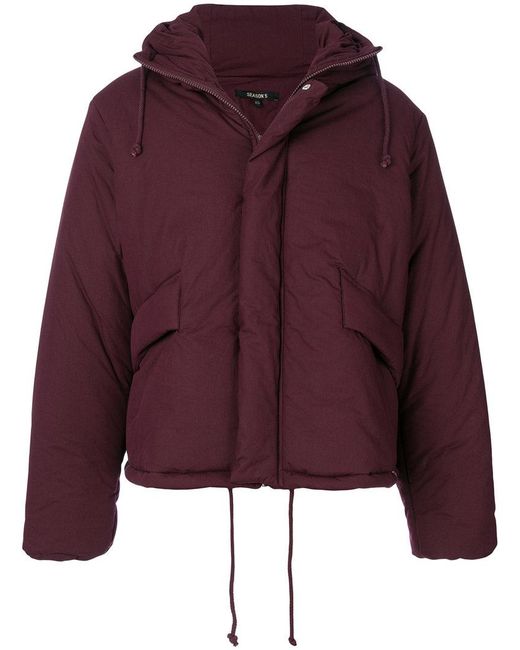 Lyst - Yeezy Hooded Puffer Coat in Purple for Men