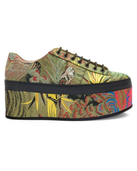 tiger print platform shoes