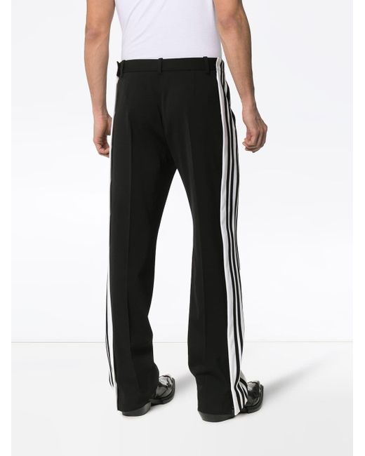 black side stripe trousers