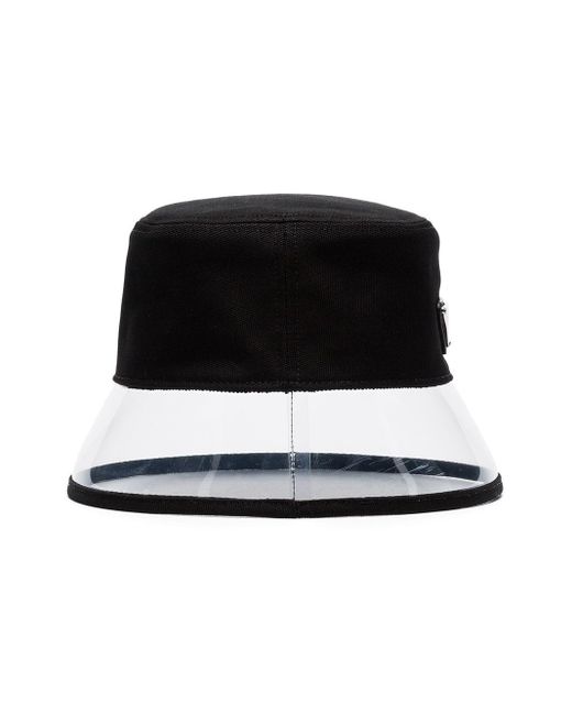 prada logo plaque bucket hat