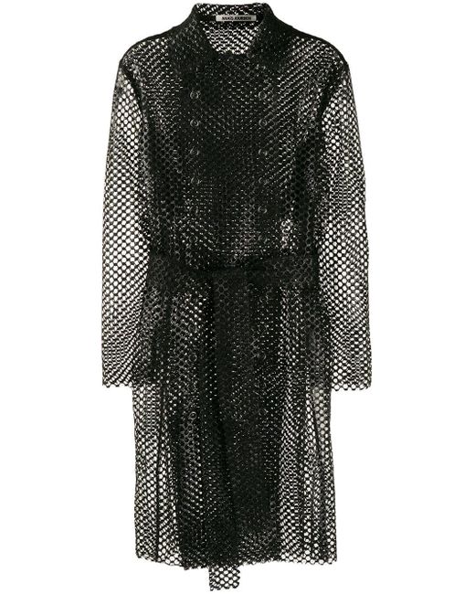 Jourden Mesh Design Trench Coat in Black - Save 73% - Lyst