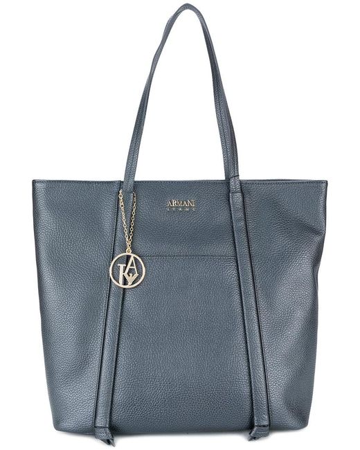 Armani jeans Piped Detail Shoulder Bag in Blue | Lyst