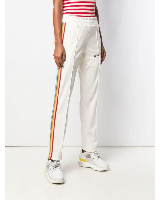 Palm Angels Rainbow Stripe Track Pants in White - Save 48% - Lyst