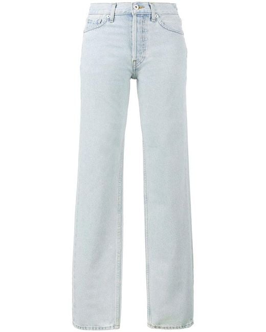 Lyst - Yeezy Mid Rise Straight Jeans in Blue - Save 65%