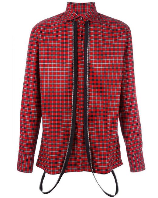 red tartan boys shirt
