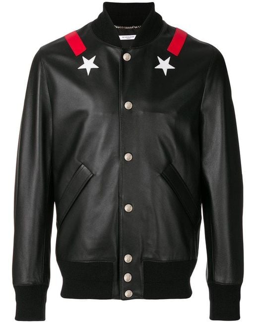 Givenchy Star Bomber Jacket in Black for Men - Lyst