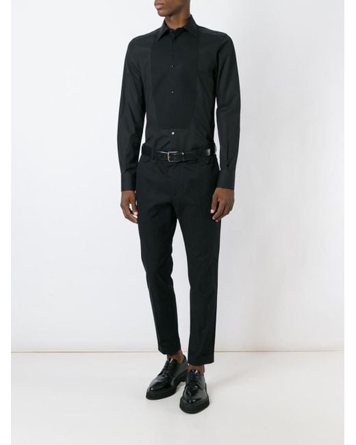 Dolce & Gabbana Bib Shirt in Black for Men - Lyst