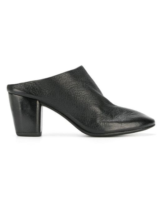 Marsèll Chunky Heel Mules in Black Lyst
