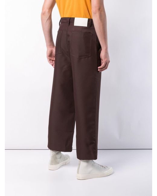 Lyst - Sunnei Wide Leg Chinos in Brown for Men