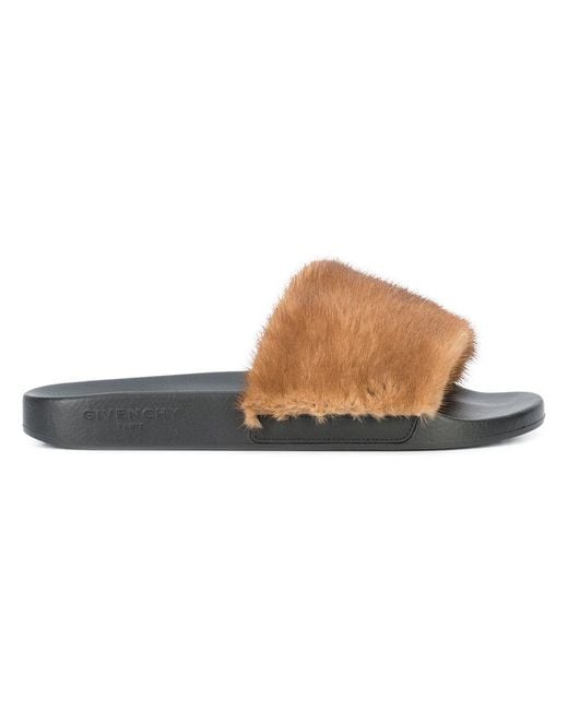 givenchy fur slippers