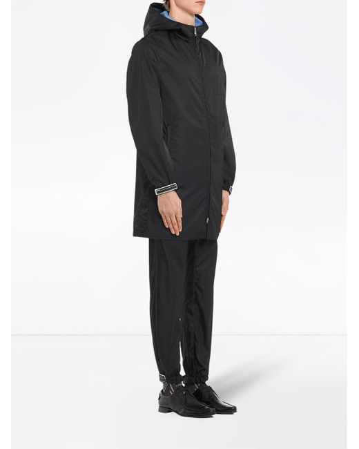 Lyst - Prada Nylon Gabardine Raincoat in Black for Men