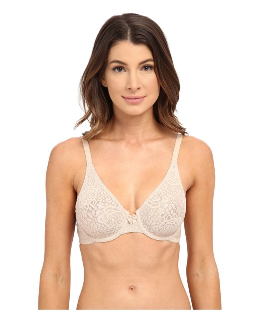 Wacoal Halo Lace Underwire Bra 851205 In Beige Naturally Nude Lyst 2560