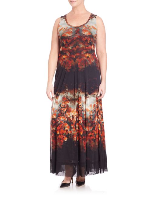 fuzzi fall tank maxi dress in multicolor bangkok lyst fuzzi fall tank maxi dress in multicolor bangkok lyst