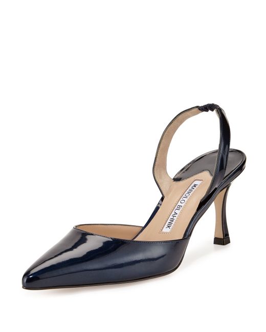 black patent mid heel