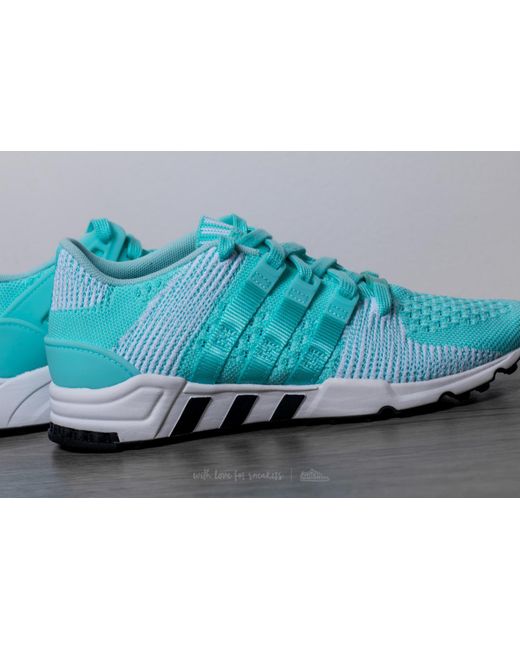 adidas originals eqt support rf primeknit trainer in aqua adidas originals eqt support rf primeknit trainer in aqua