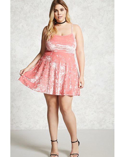 Forever 21 Plus  Size  Velvet  Cami Dress  in Pink Lyst