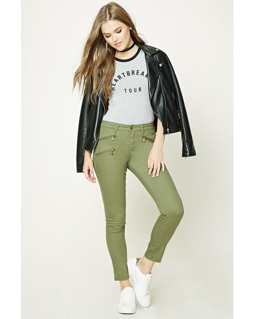 forever 21 green jeans