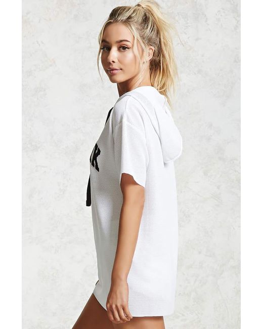 Lyst - Forever 21 Active New York City Pullover in White ... Forever 21 - White Active New York City Pullover - Lyst ...