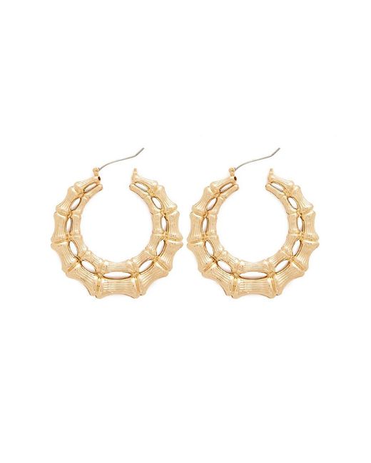 Lyst Forever 21 Double Bamboo Hoop Earrings In Metallic Forever 21 Metallic Double Bamboo Hoop Earrings Lyst