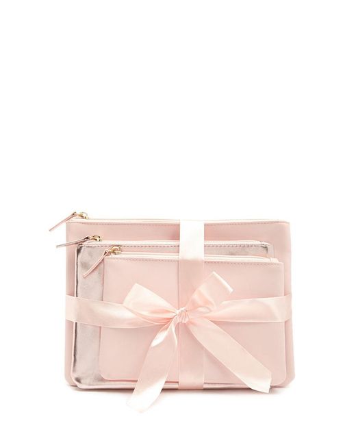 Lyst Forever 21 Makeup Pouch Set In Pink Forever 21 Pink Makeup Pouch Set Lyst
