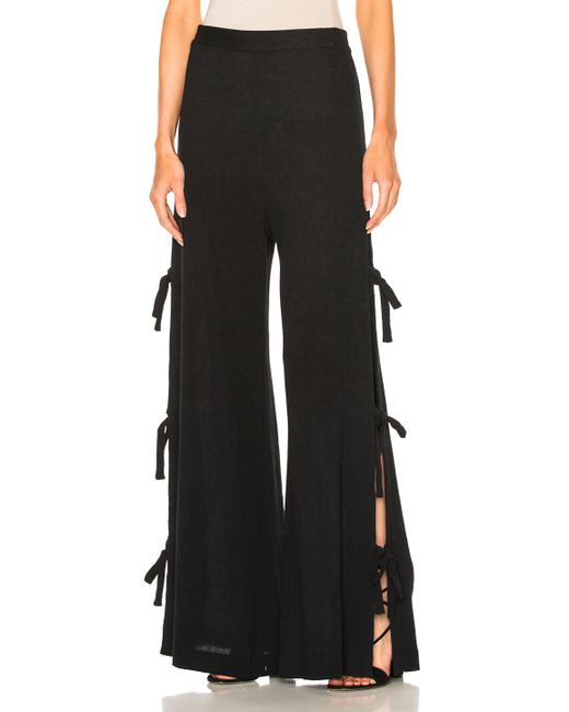 Jonathan simkhai Cotton Voile Side Tie Pant in Black | Lyst