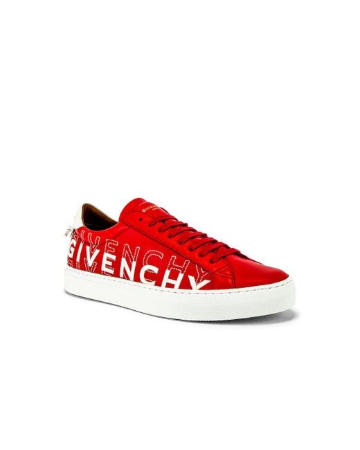 givenchy red and white sneakers