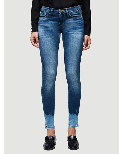 Frame Le Skinny De Jeanne Tie Dye In Blue Lyst Frame Blue Le Skinny De Jeanne Tie Dye Lyst