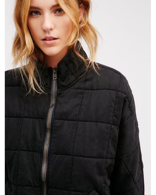 Free people Dolman Quilted Jacket in Black Lyst