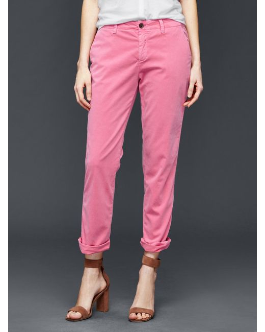 girlfriend twill stripe chinos