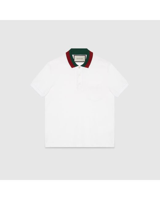 gucci web collar polo shirt