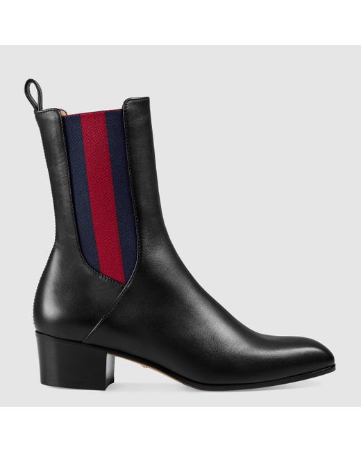gucci leather jodhpur boots