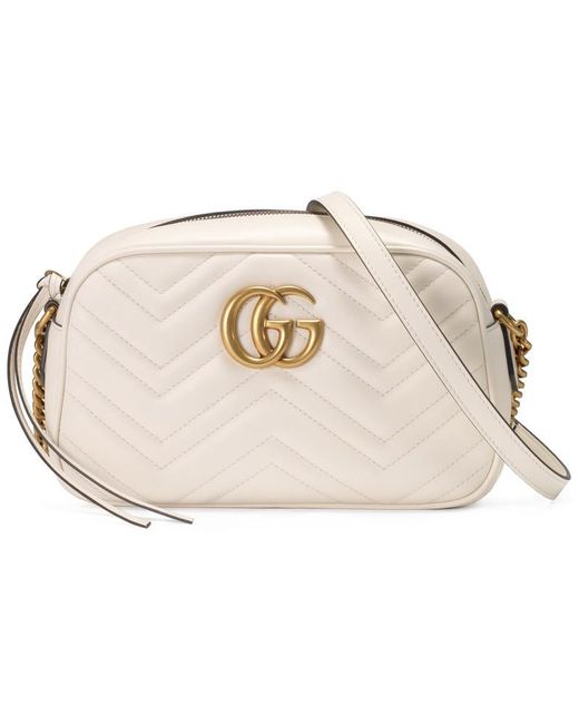Gucci Gg Marmont Matelassé Shoulder Bag in White - Save 20% | Lyst
