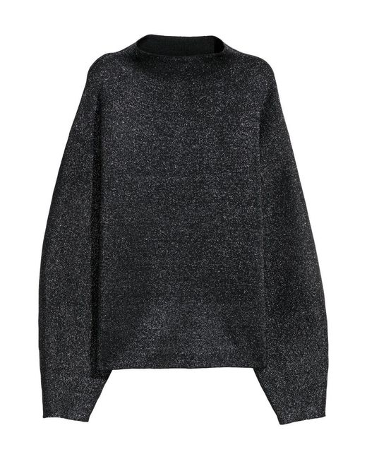 Lyst - H&m Fine-knit Jumper in Black
