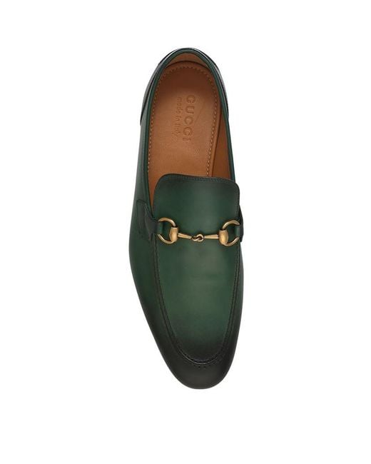 Gucci Jordaan Leather Loafers in Green for Men - Save 10% | Lyst