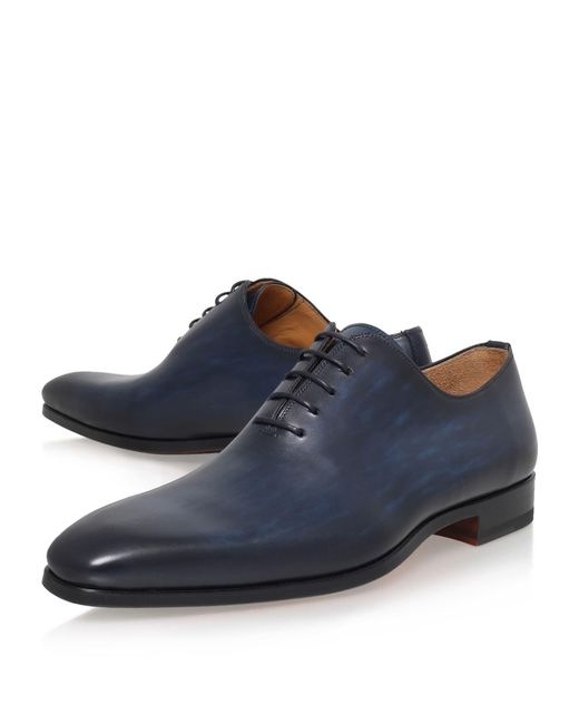 Saks fifth avenue Wholecut Oxford Shoe in Blue for Men Lyst