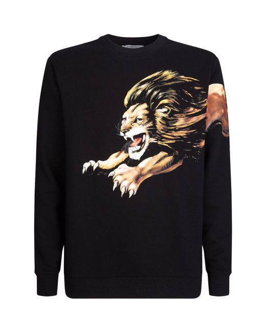 Givenchy Lion Print Cotton Jumper in Black for Men - Save 48% - Lyst