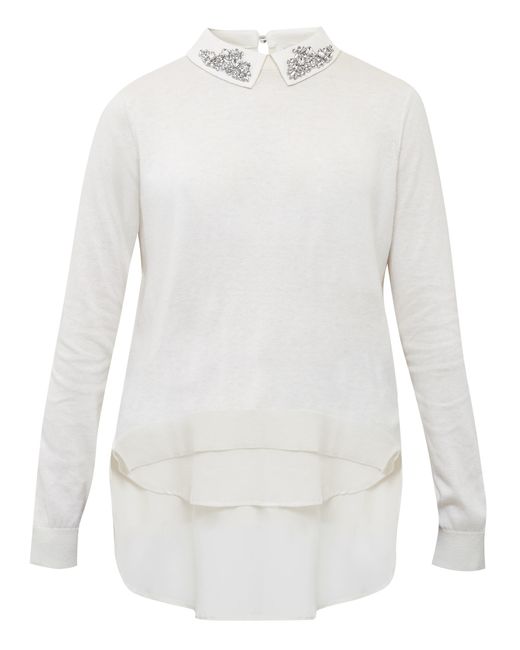 Ted baker Miriah Embellished Collar Jumper Lyst