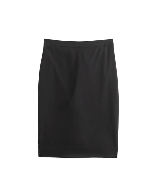 J.crew Pencil Skirt In Italian Stretch Wool in Black | Lyst