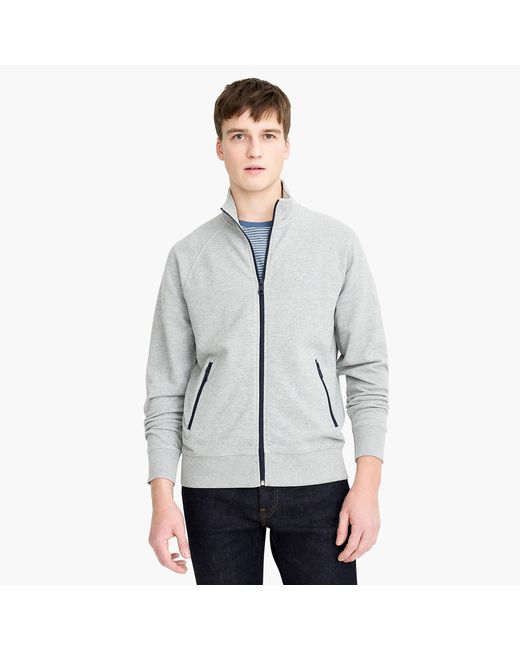 Download Lyst - J.Crew Tall Raglan Track Jacket In Piqué French ...