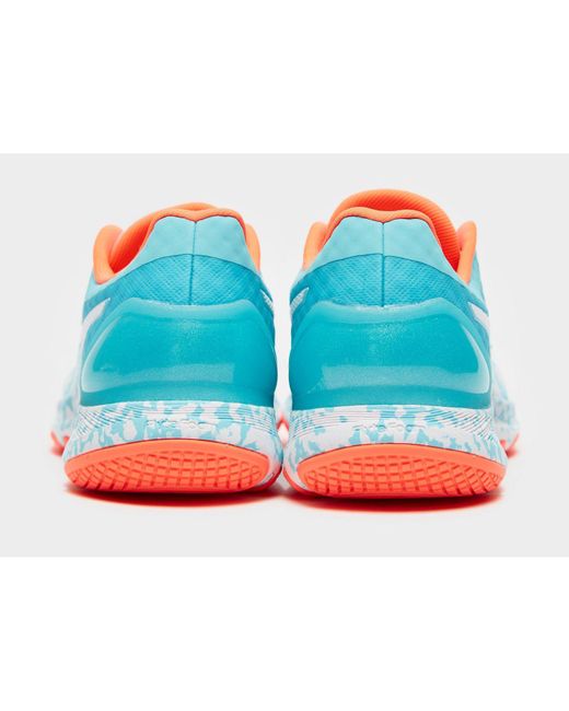 asics gel netburner super ff flash coral netball trainers
