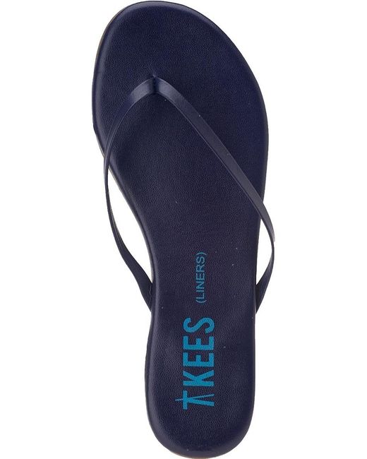 TKEES Liner Flip Flops Twilight Blue Leather - Lyst