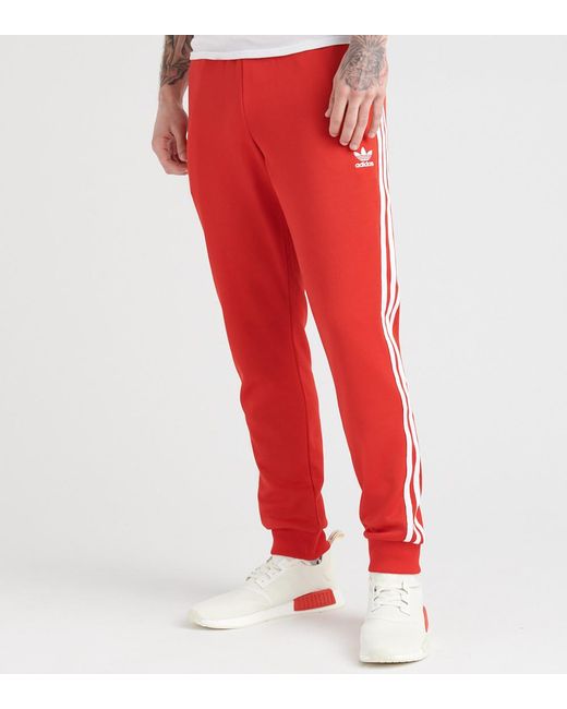 adidas red sst track pants